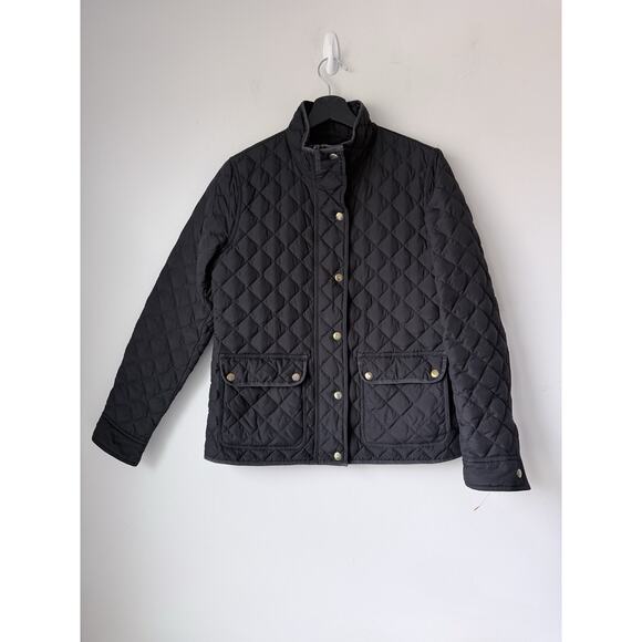 J.CREW Jackets & Blazers - J Crew Women’s Black Quilted 70% Down Coat /Jacket Full Zip /Snaps /Pockets Sz S